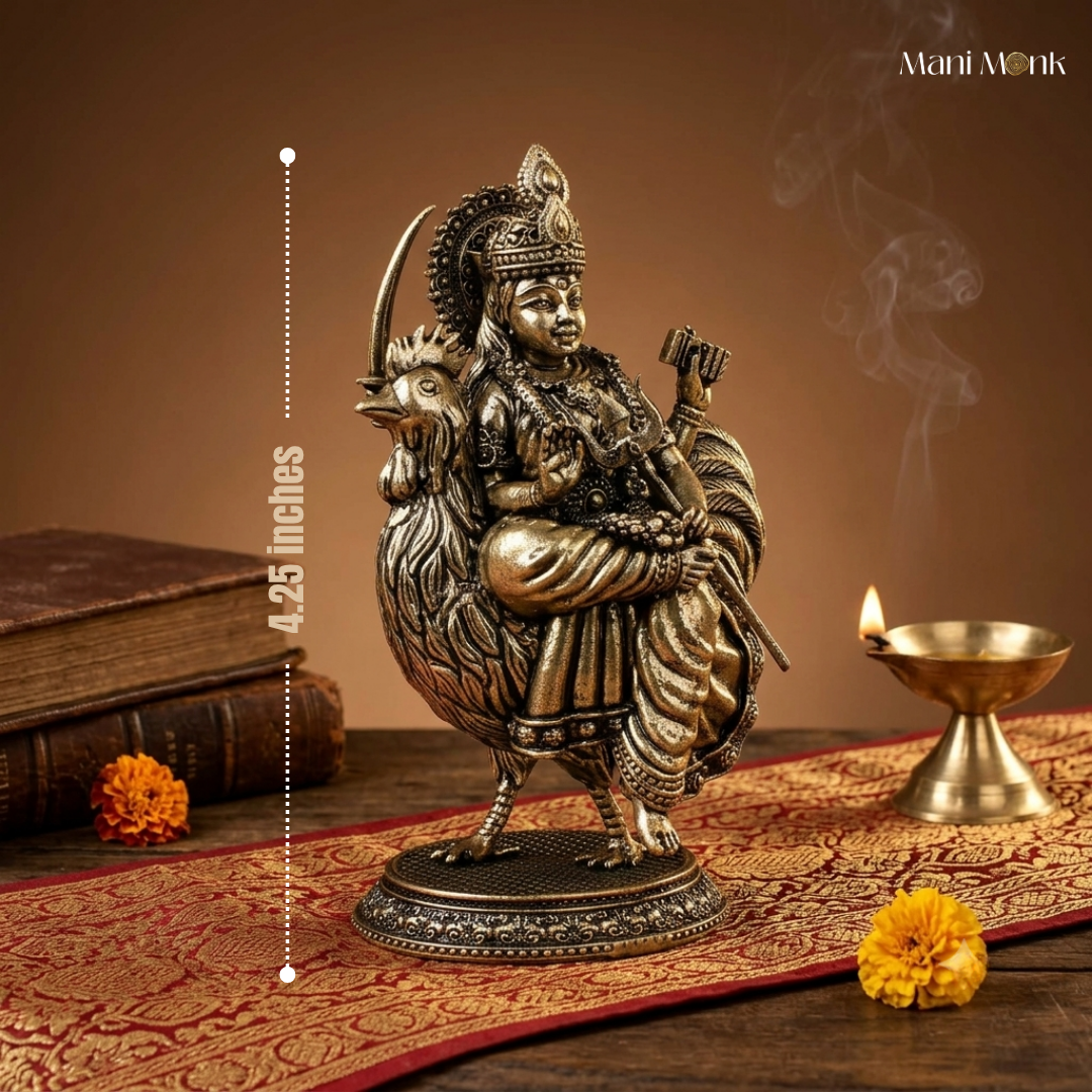 Bahuchar Mata Ashtadhatu Idol - Energised Bahucharaji Murti for Home Mandir - ManiMonk