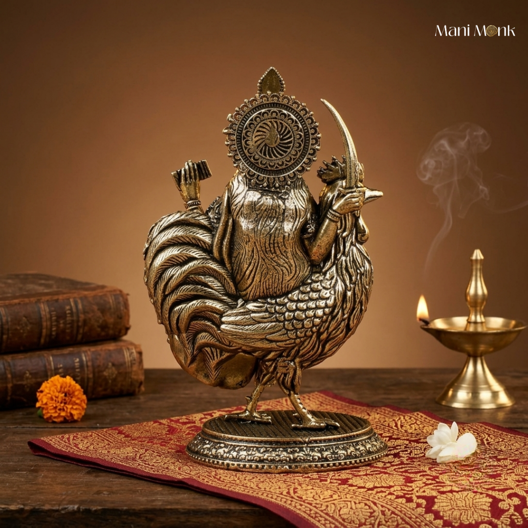 Bahuchar Mata Ashtadhatu Idol - Energised Bahucharaji Murti for Home Mandir - ManiMonk
