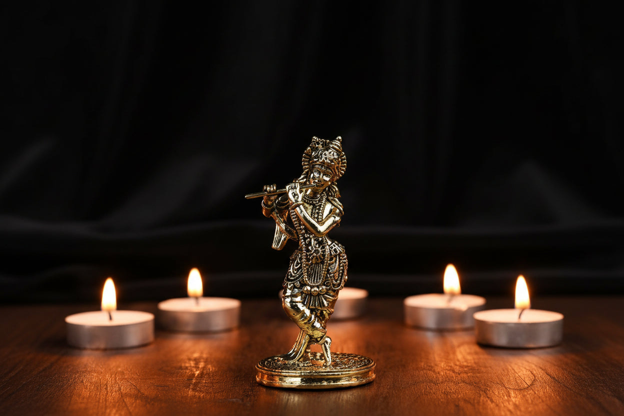 Bansuri Krishna Ashtadhatu Idol