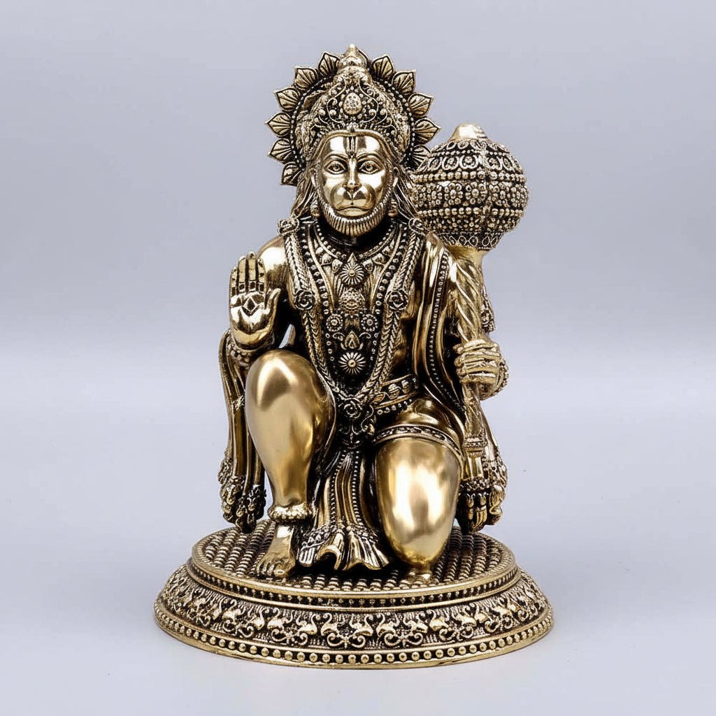Blessing Hanuman Ashtadhatu Idol 