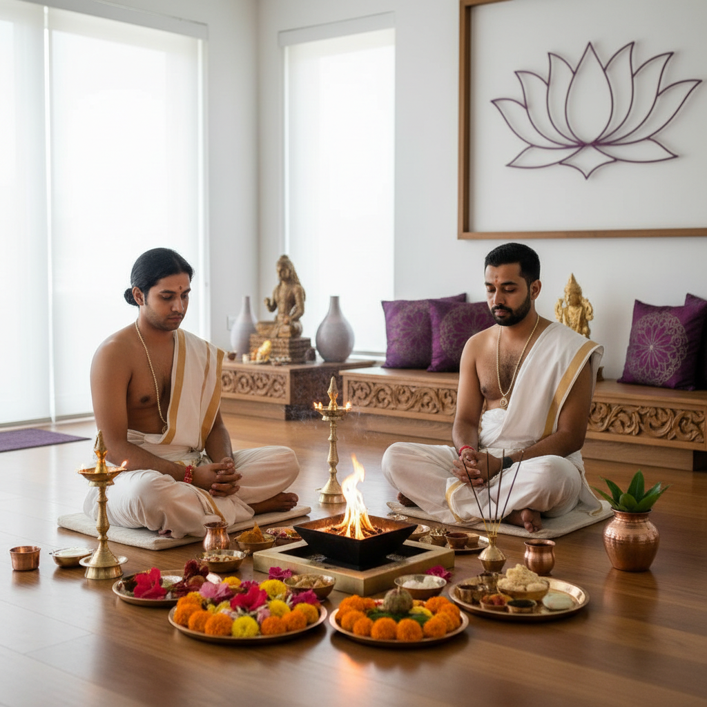 Book Pundits for Puja at Your Own Home, 2 pandits, square img