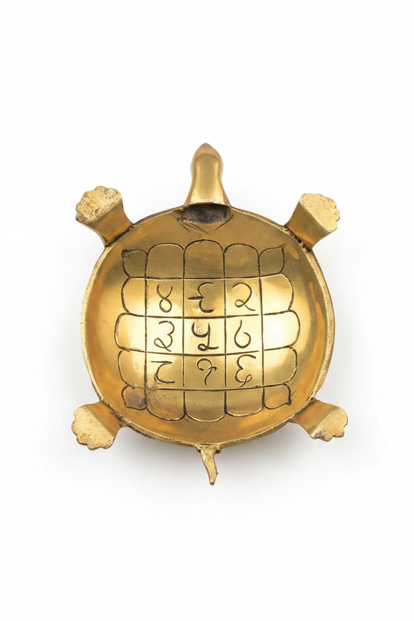 Brass Ganesh Engraving Vastu Kurma 12 Inch Grand 2.71 Kg Handcrafted Ganesha Sacred Tortoise Plate for Home and Office Vastu