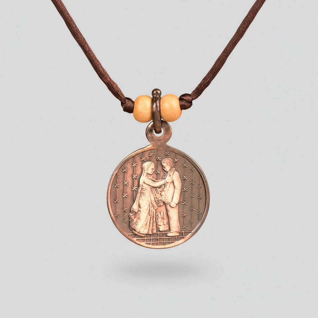 Lagna Yog Yantra Locket Copper-Small-With Thread