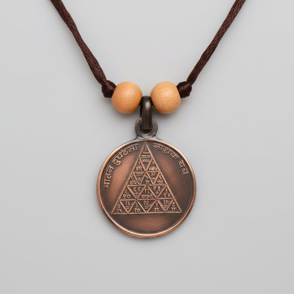 Vaahan Durghatna Nashak Yantra Copper Locket-Small-With Thread