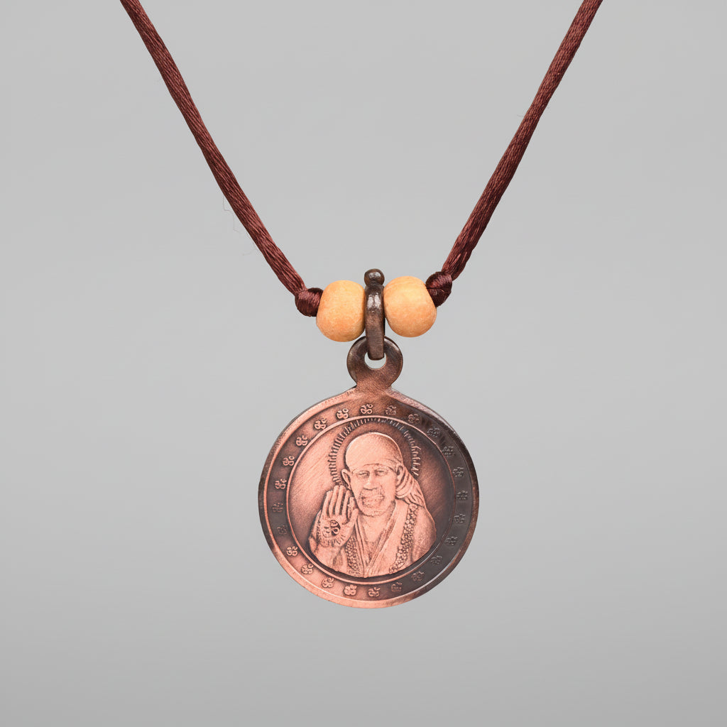 Shree Sainath Siddh Yantra Copper Locket-Large-With Thread