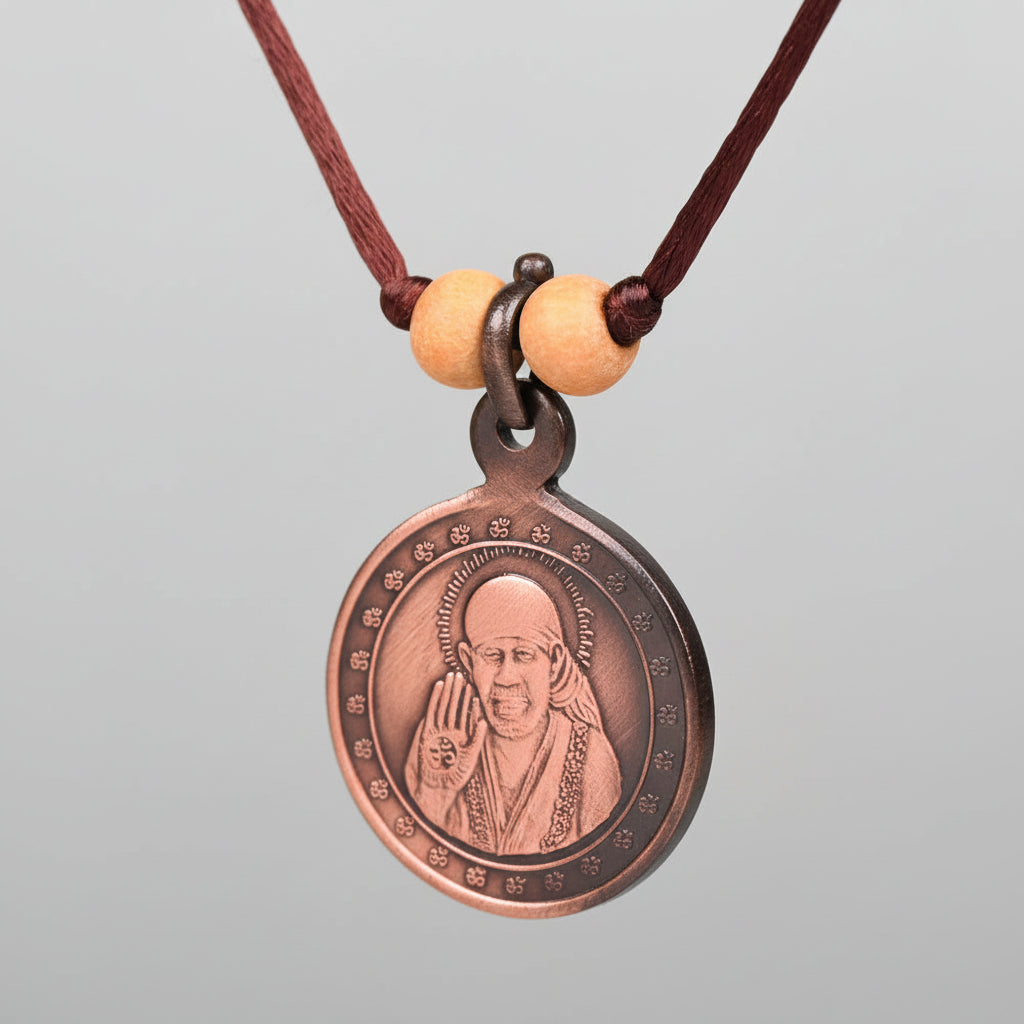 Shree Sainath Siddh Yantra Copper Locket-Small-With Thread