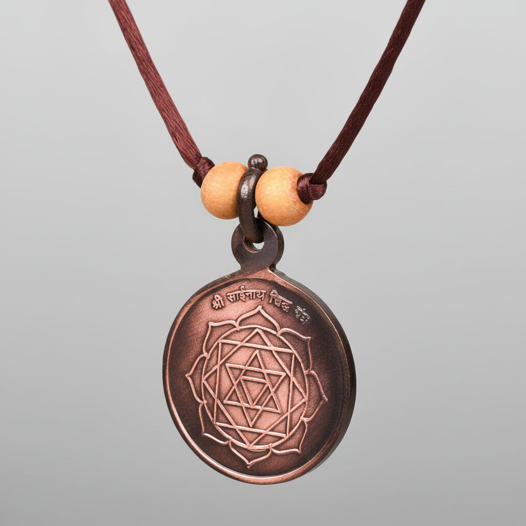 Shree Sainath Siddh Yantra Copper Locket-Small-With Thread