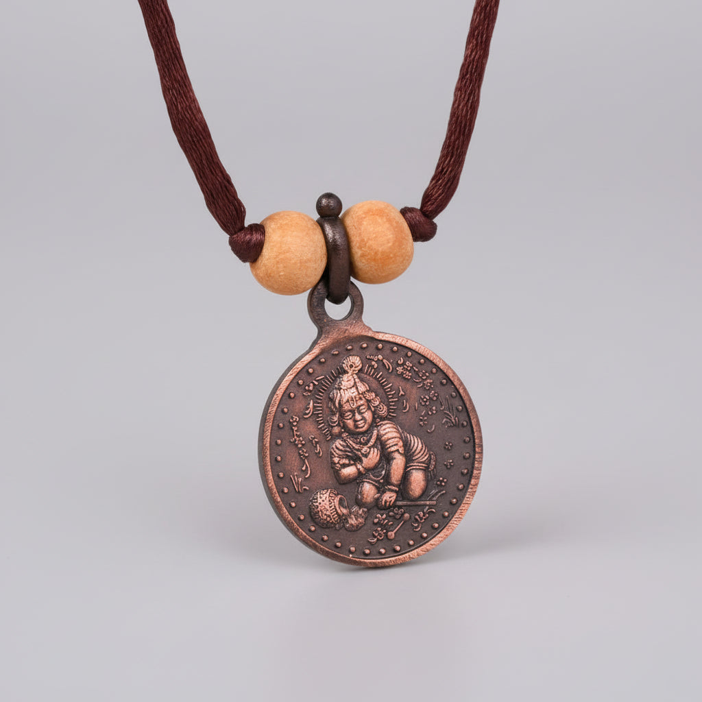 Shree Santan Gopal Yantra Copper Locket-Small-With Thread