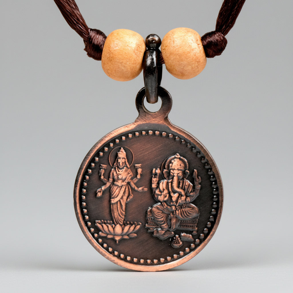 Shree Manokamna Prapti Yantra Copper Locket-Large-With Thread