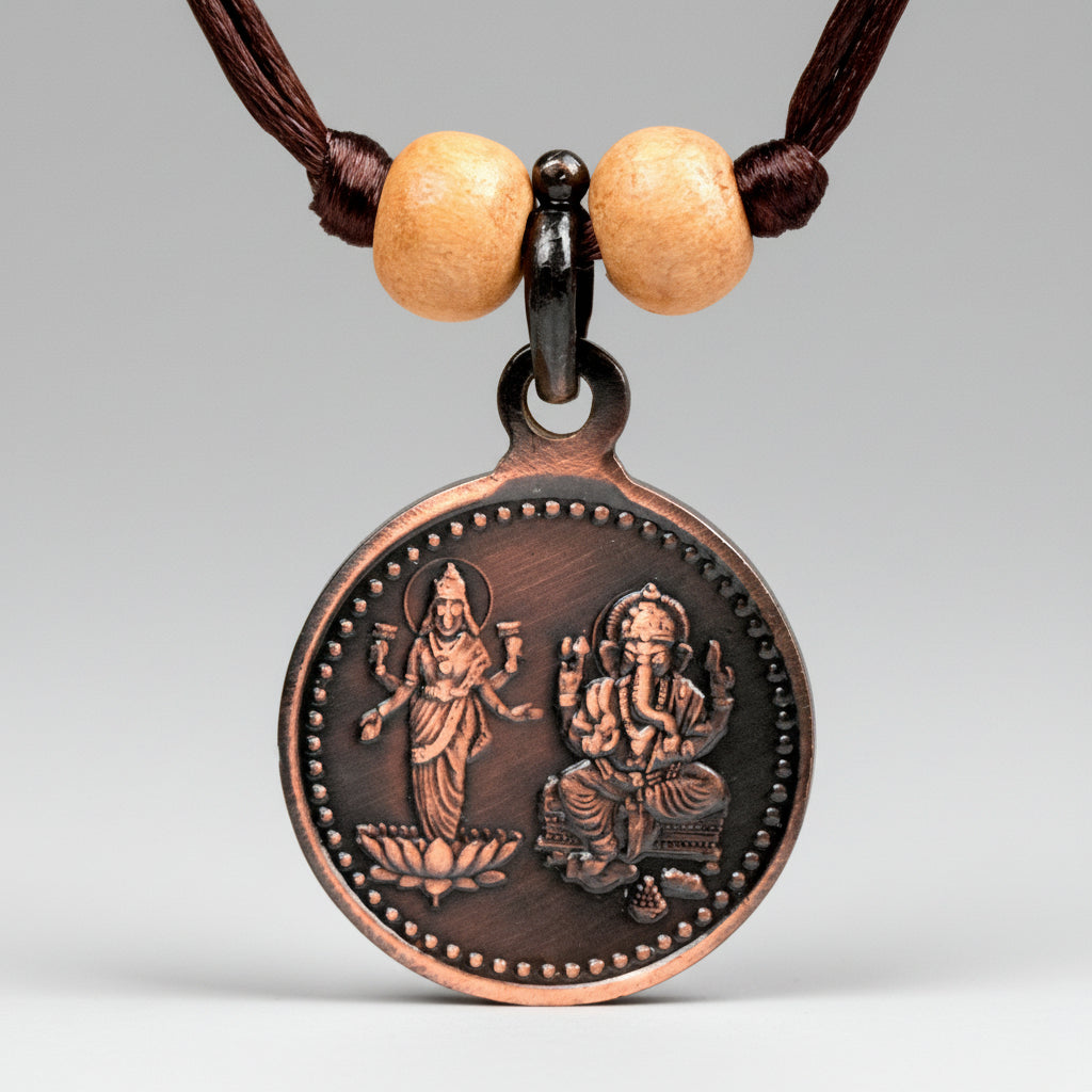 Shree Manokamna Prapti Yantra Copper Locket-Small-With Thread