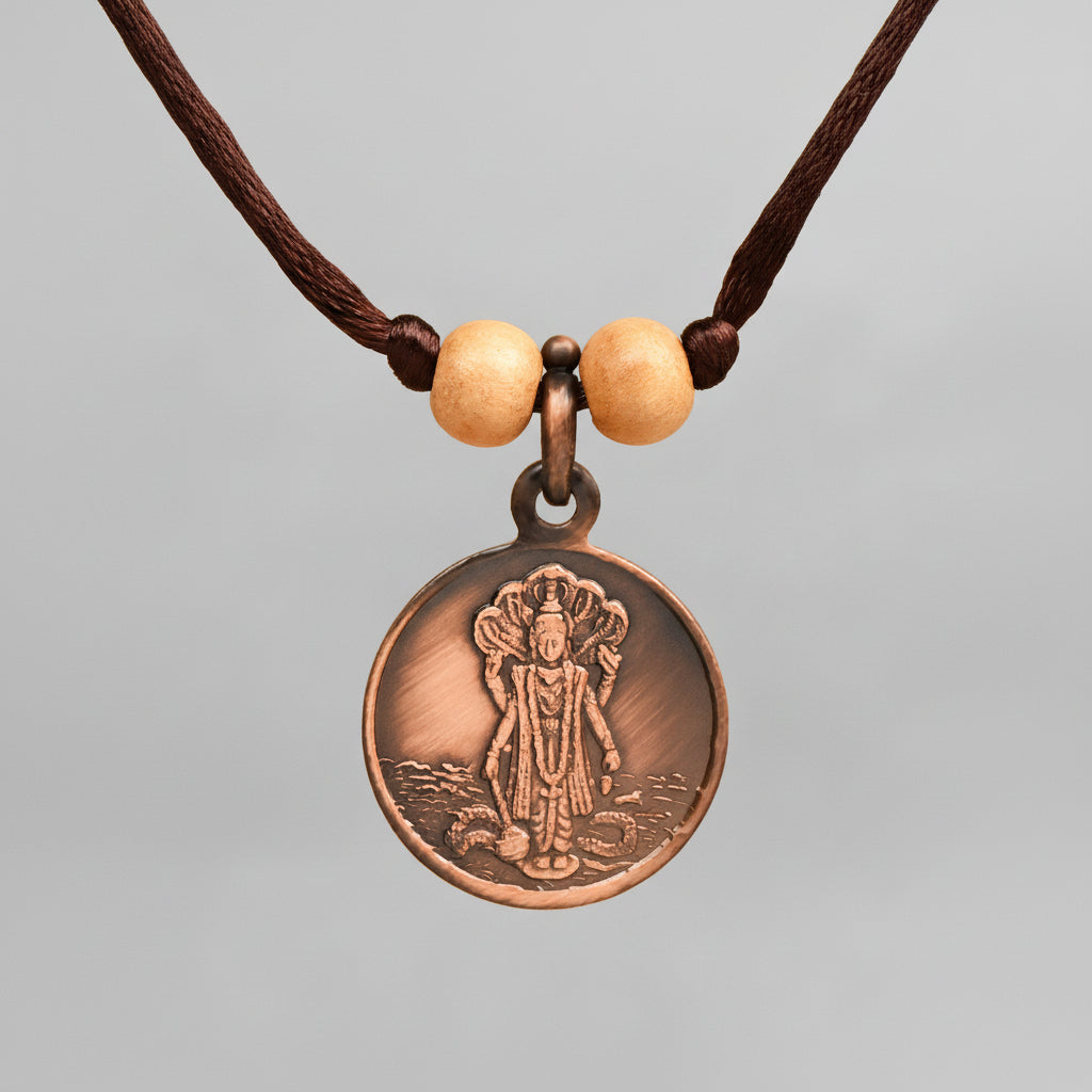 Mahasudarshan Yantra Locket Copper-Large-With Thread