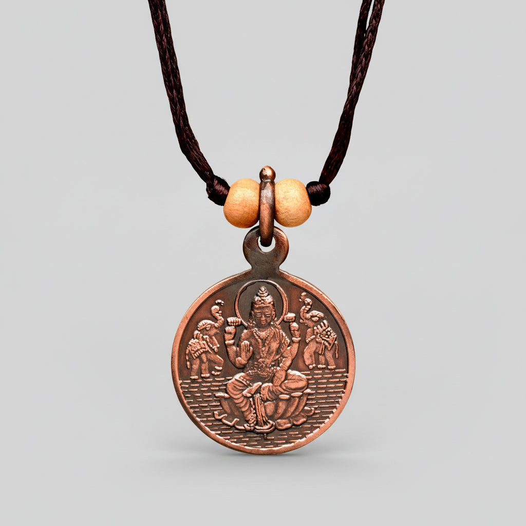 Kanakdhara Yantra Copper Locket-Small-With Thread