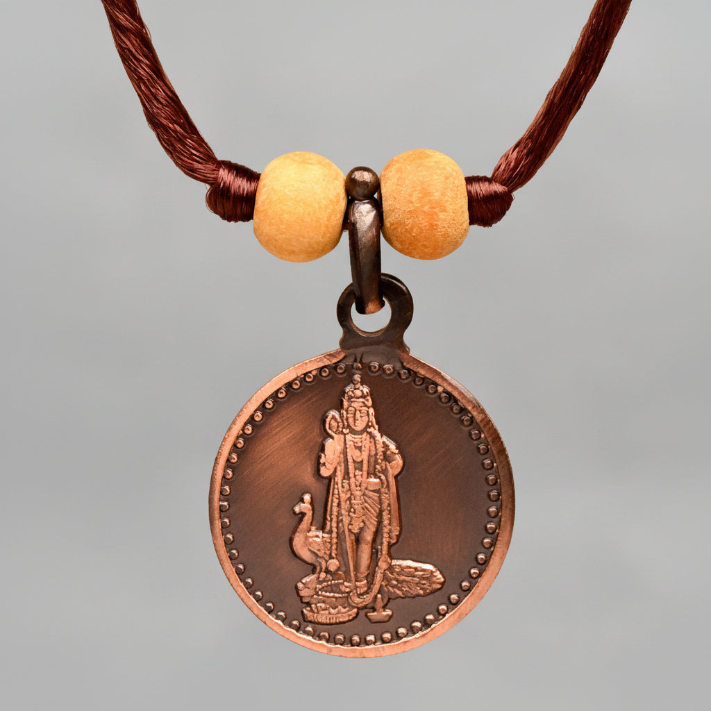 Kartikeya Yantra Copper Locket-Large-With Thread