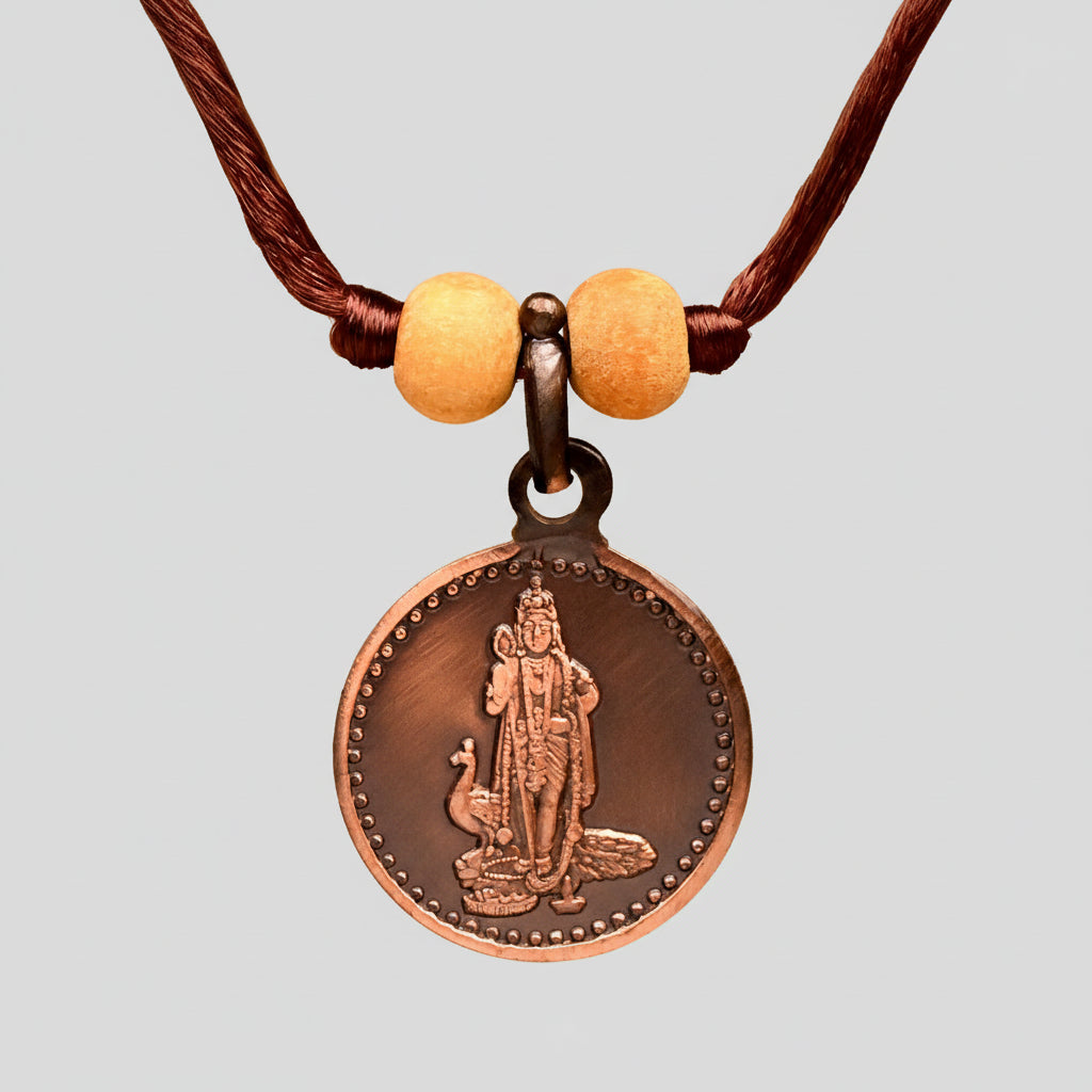 Kartikeya Yantra Copper Locket-Small-With Thread