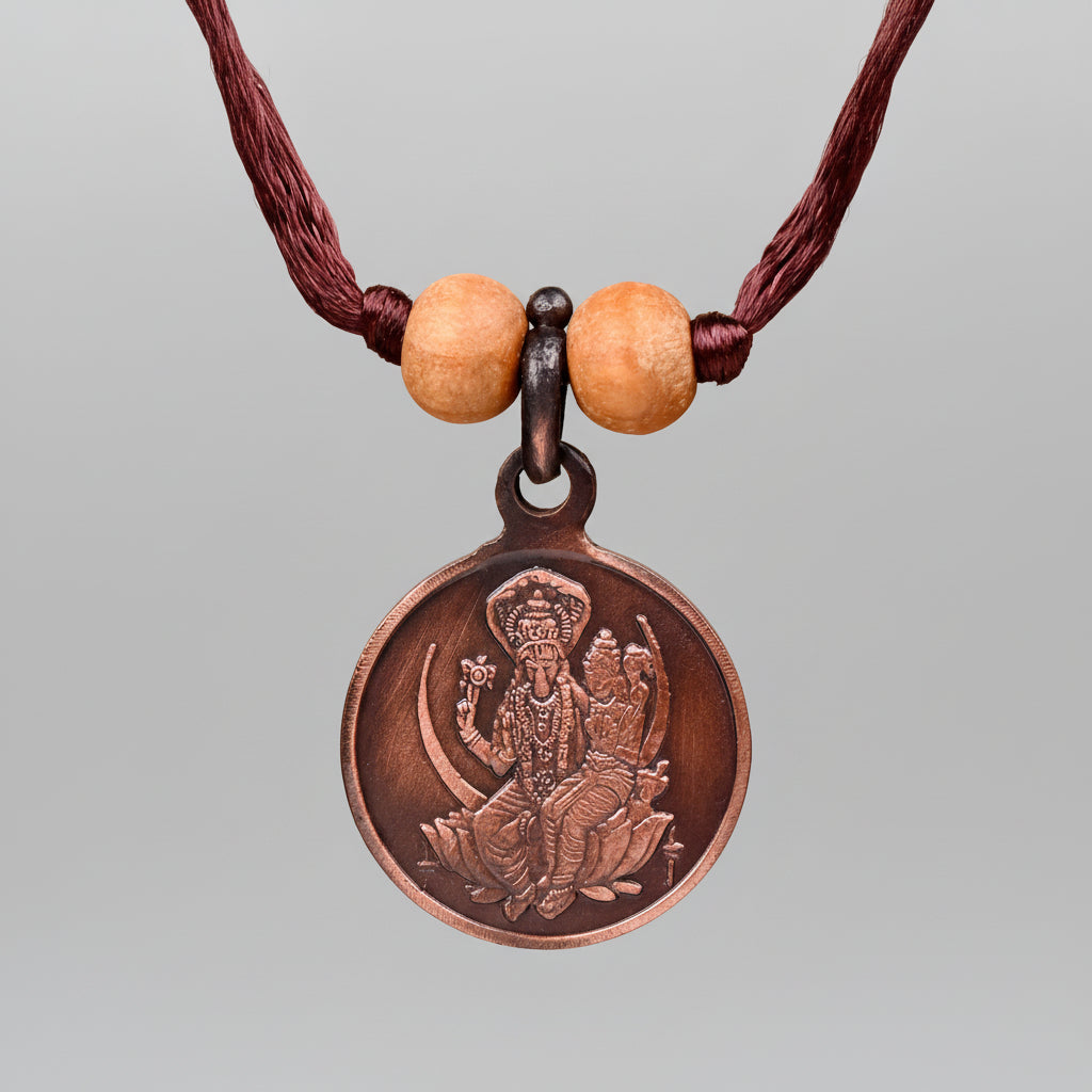 Shree Hayagreeva Yantra Copper Locket-Large-With Thread