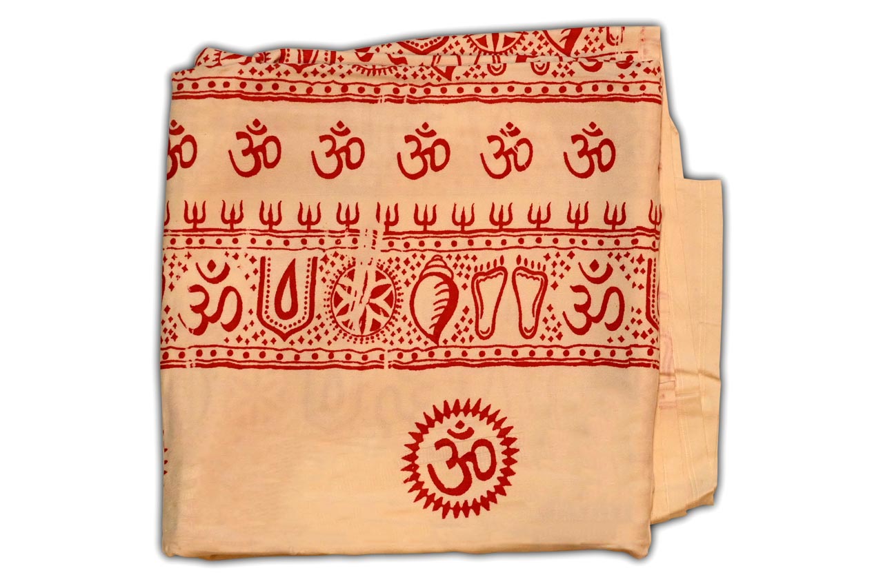 Durga Shawl in Cotton-Orange