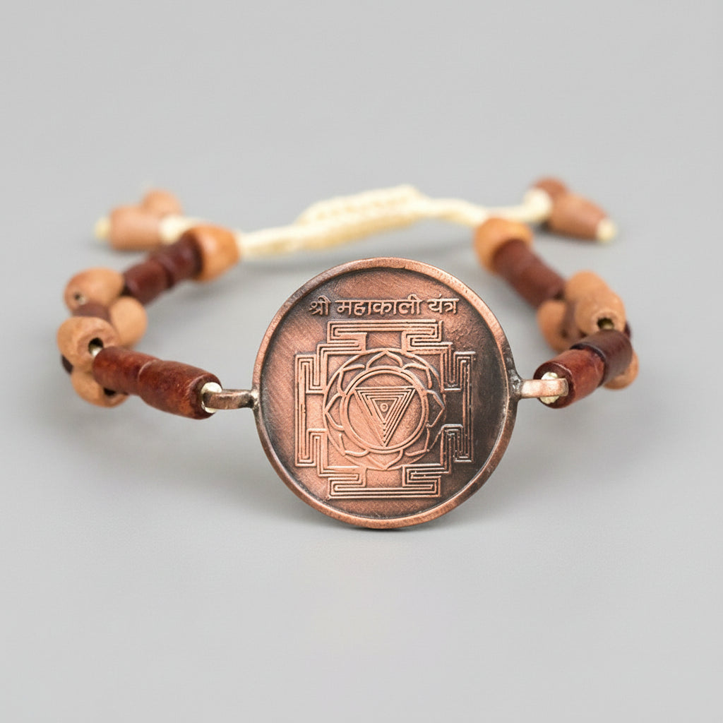 Mahakali Yantra Bracelet in Copper-With Copper Chain