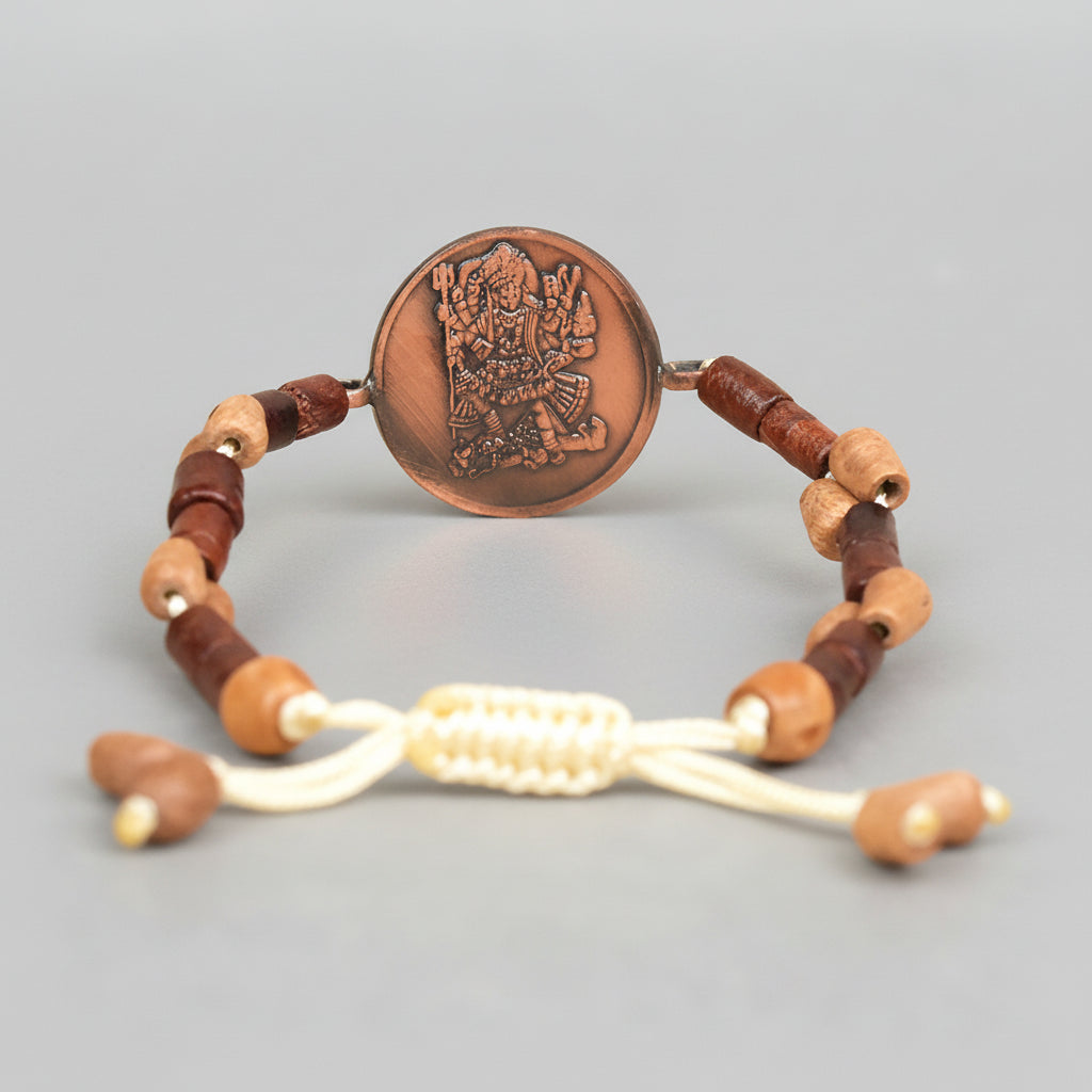 Mahakali Yantra Bracelet in Copper-With Copper Chain