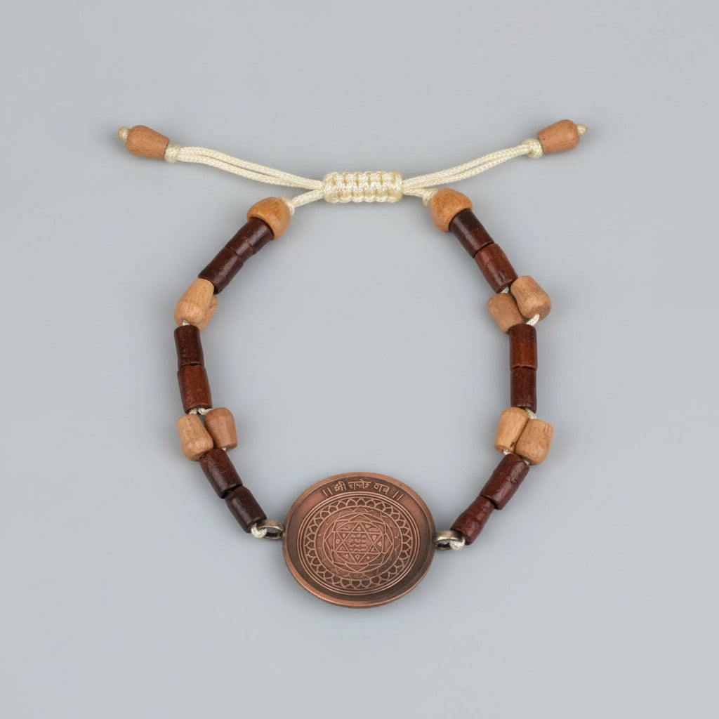 Kuber Yantra Bracelet in Copper-With Copper Chain