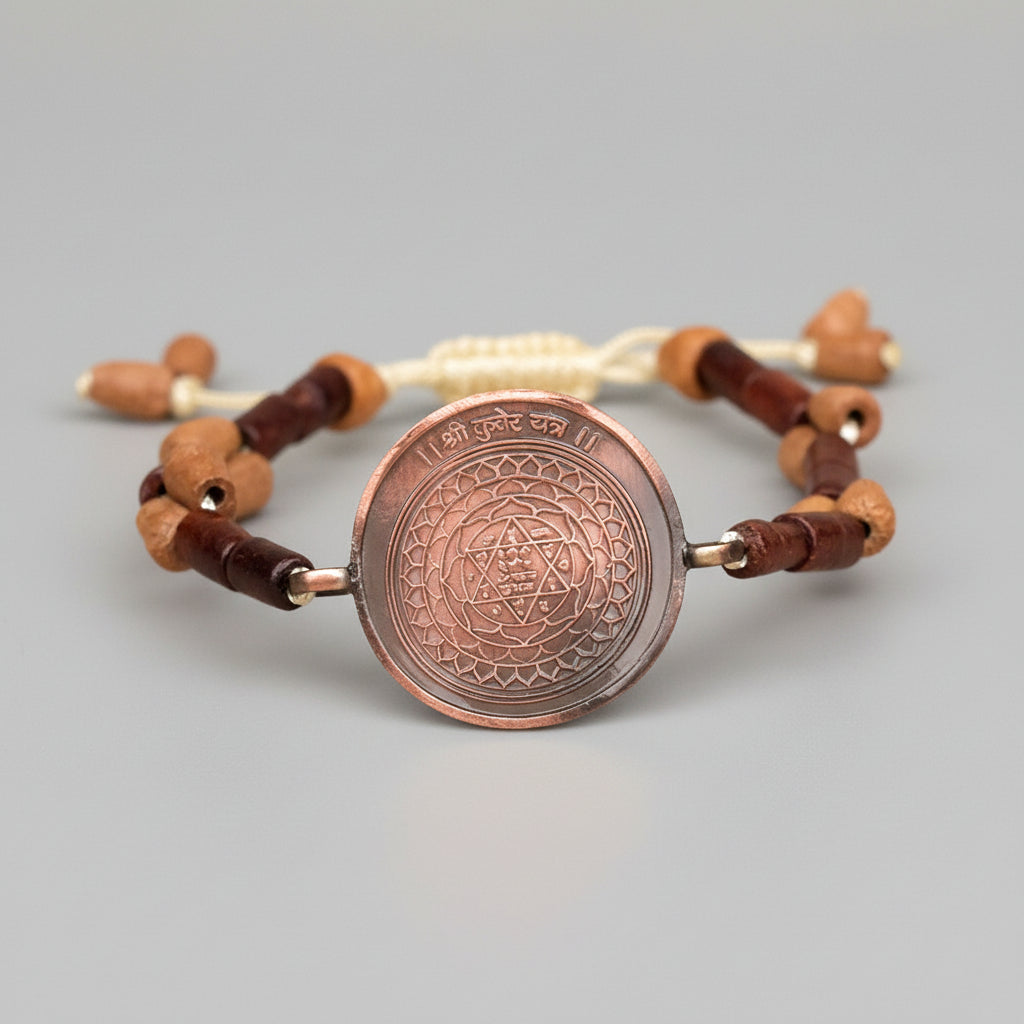 Kuber Yantra Bracelet in Copper-With Copper Chain