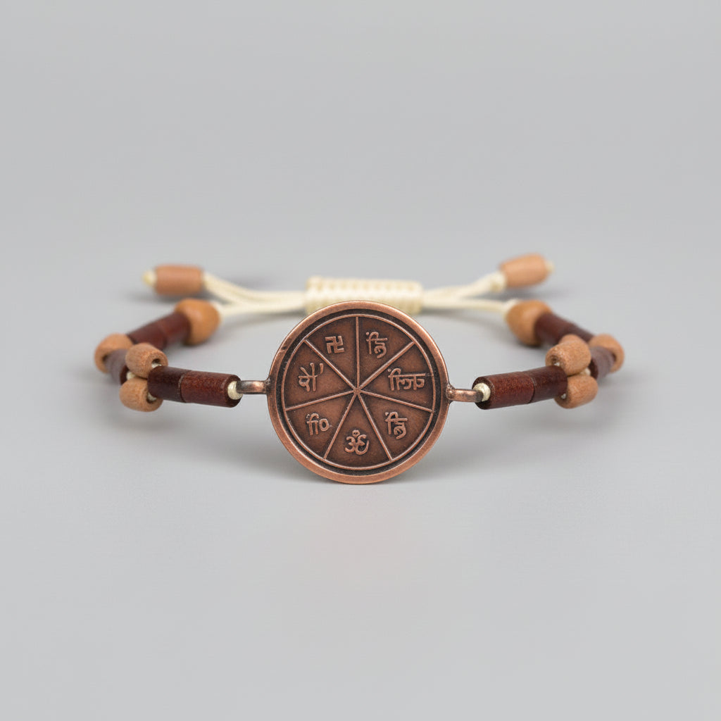 Karyasiddhi Yantra Bracelet in Copper-With Copper Chain