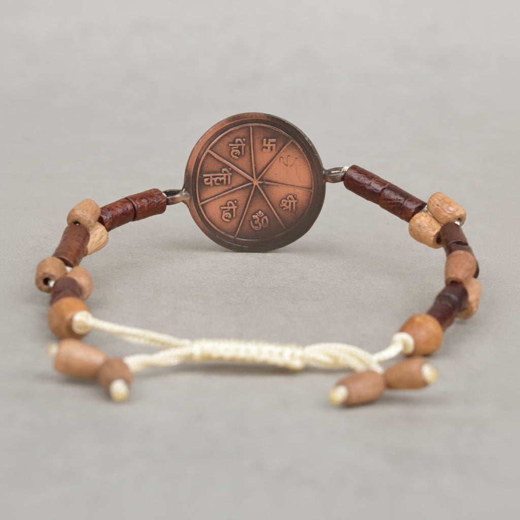 Karyasiddhi Yantra Bracelet in Copper-With Adjustable Thread