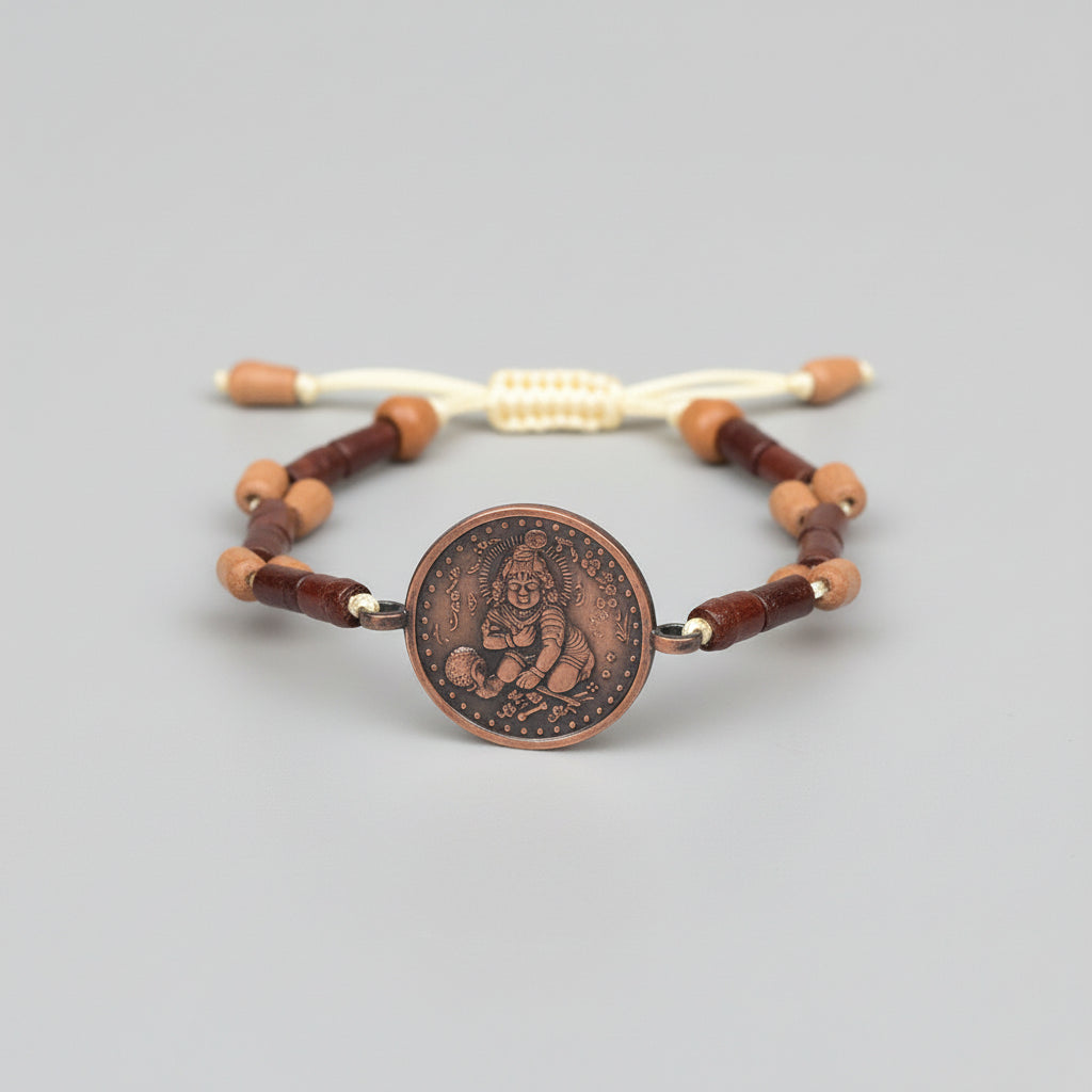 Shree Santan Gopal Yantra Bracelet in Copper-With Copper Chain