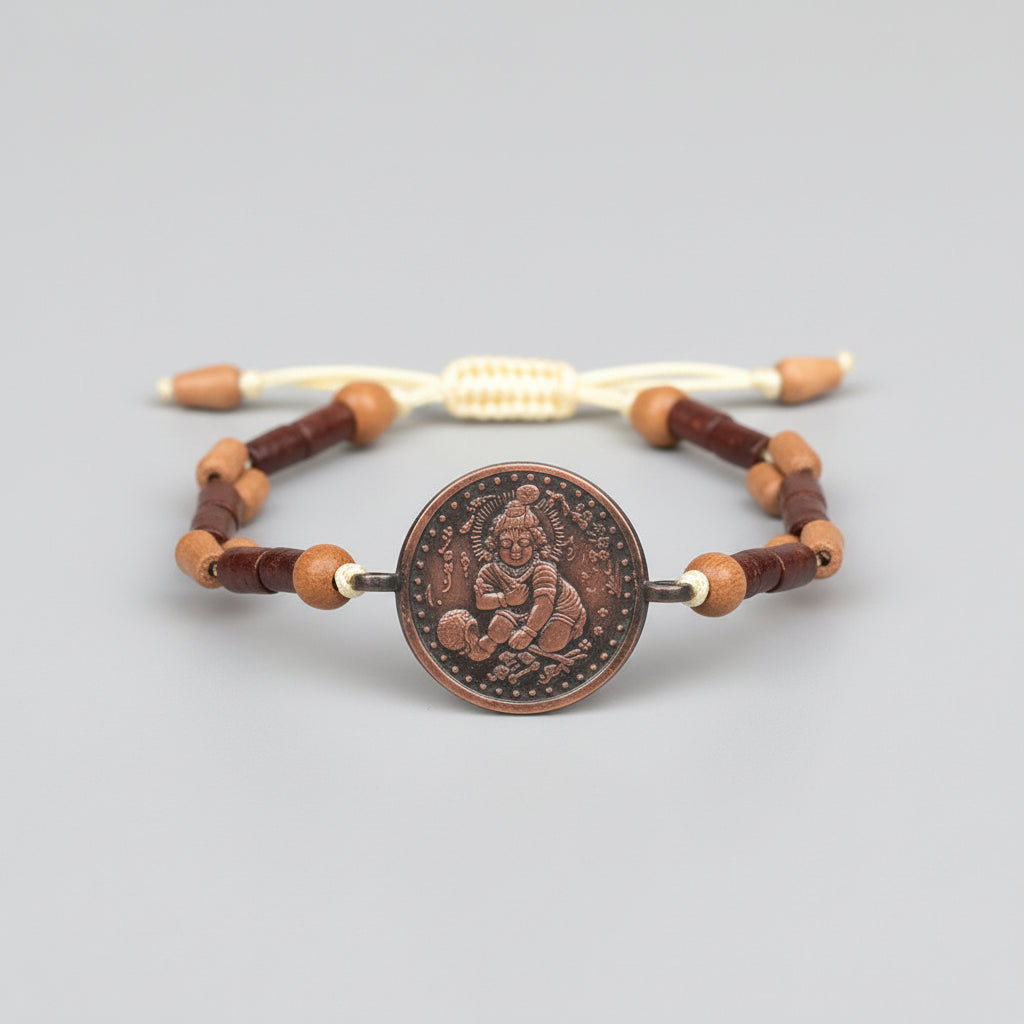 Shree Santan Gopal Yantra Bracelet in Copper-With Adjustable Thread