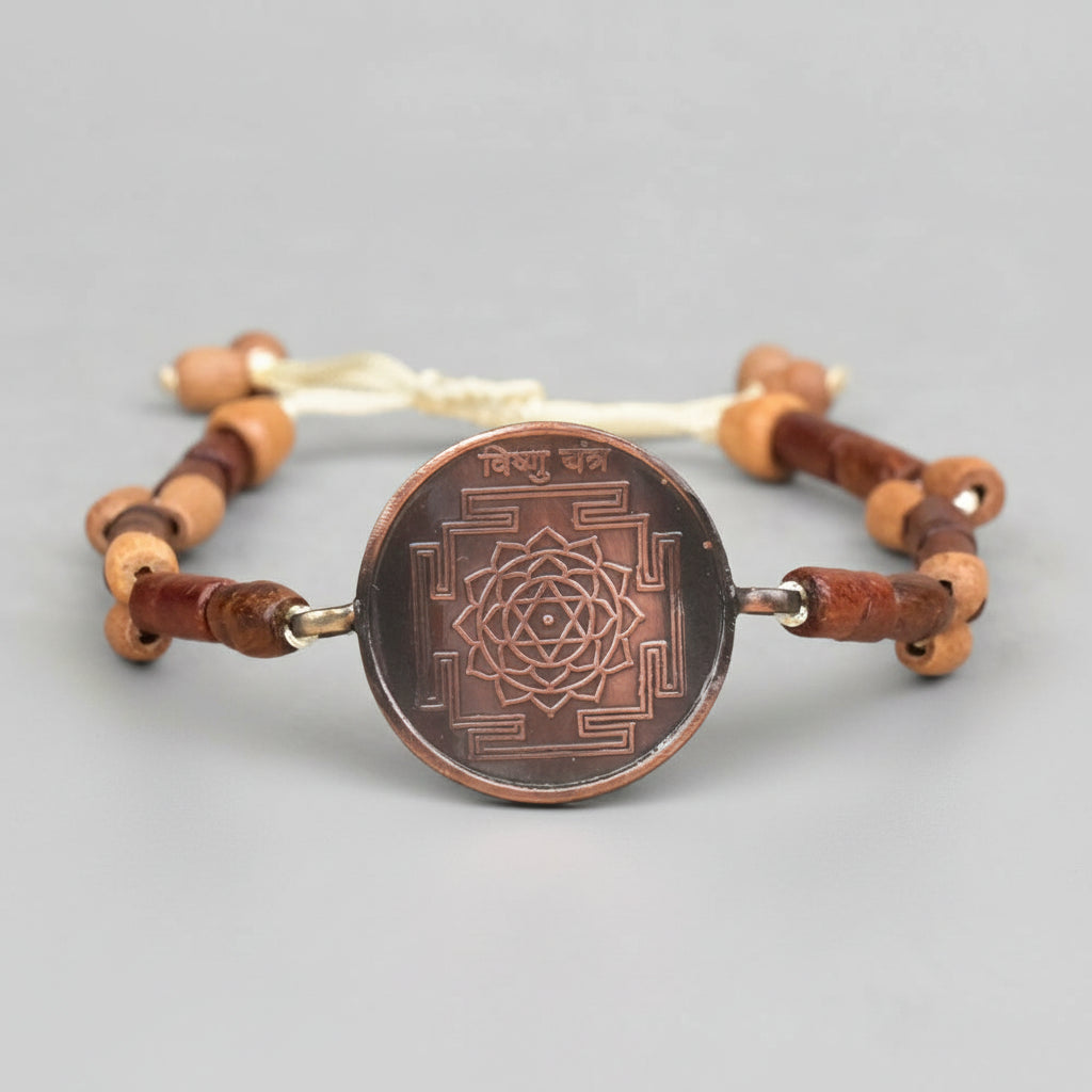 Vishnu Yantra Bracelet in Copper-With Copper Chain