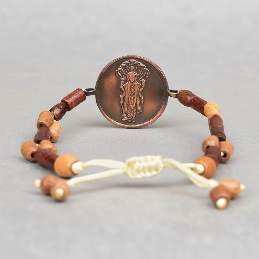 Vishnu Yantra Bracelet in Copper-With Copper Chain
