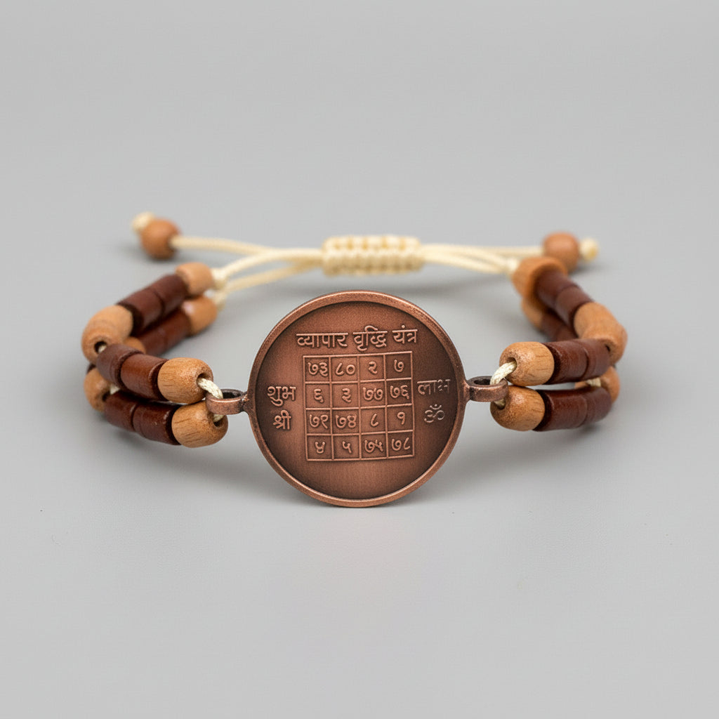 Vyapar Vriddhi Yantra Bracelet in Copper-With Copper Chain