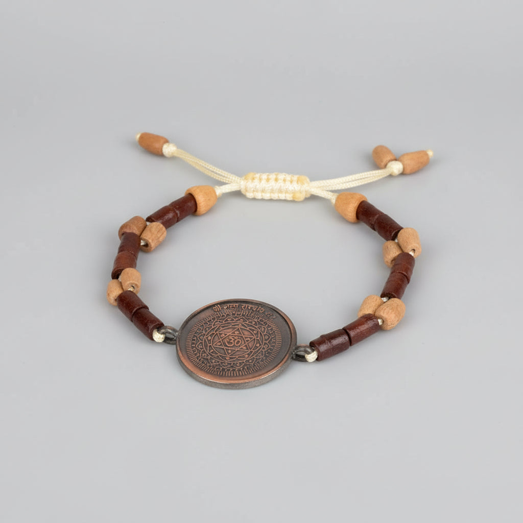 Mahasudarshan Yantra Bracelet in Copper-With Copper Chain