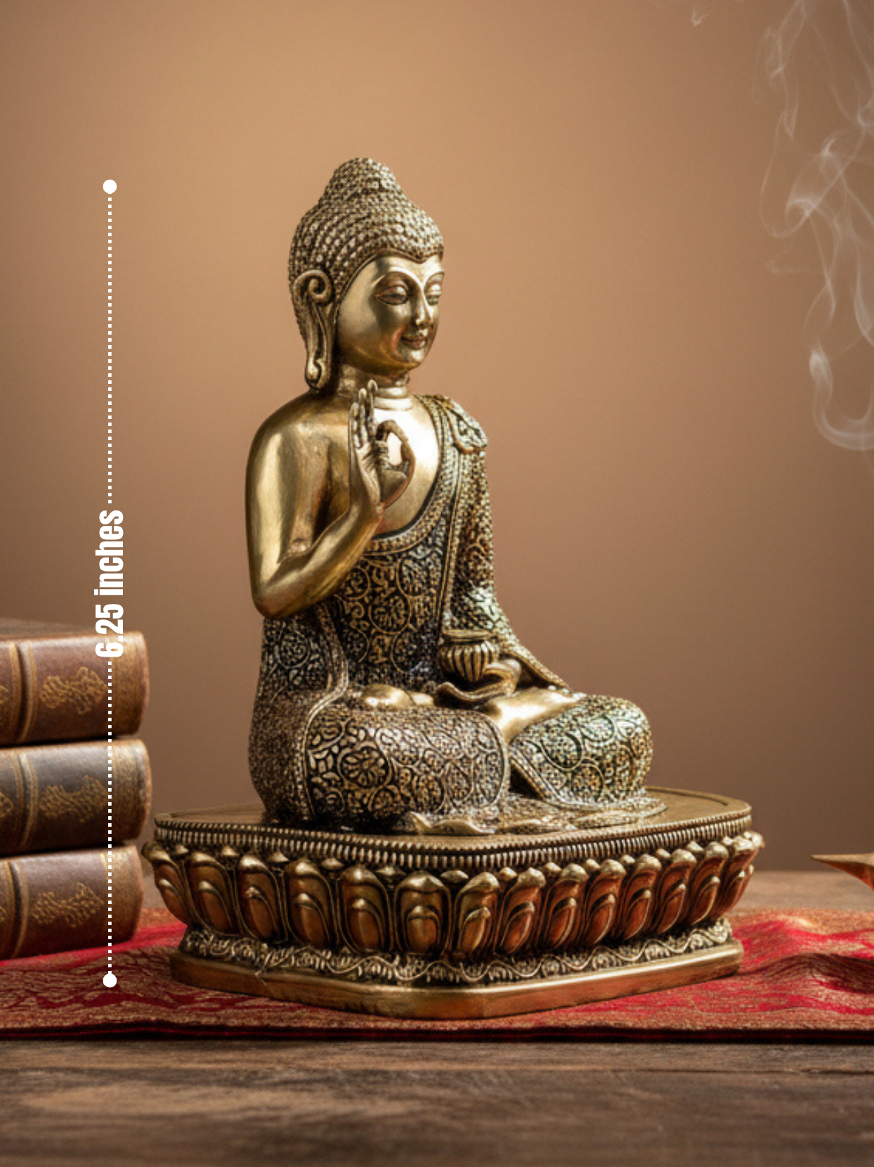 Lord Gautam Buddha Ashtadhatu Idol Meditating Buddha Murti for Home and Meditation Room
