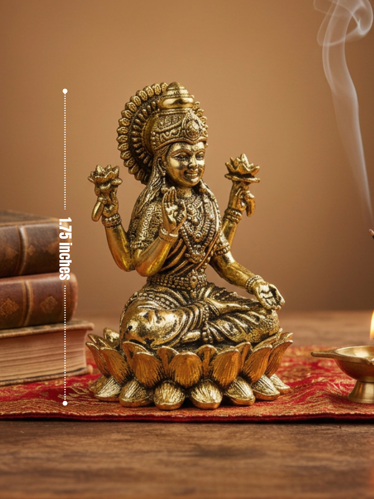 Kamal Lakshmi Ashtadhatu Idol | Energised Miniature Lotus Lakshmi Murti