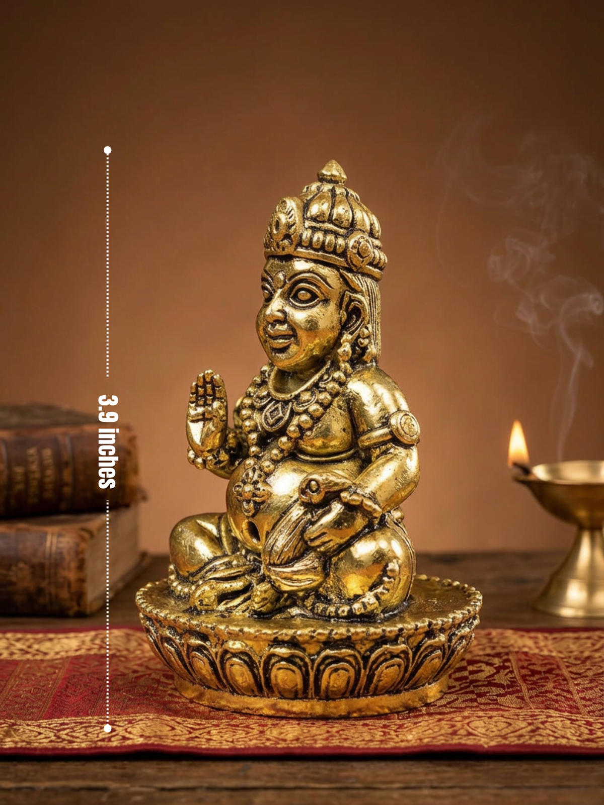 Lord Kuber Dhanpati Ashtadhatu Idol | Energised God of Wealth Murti