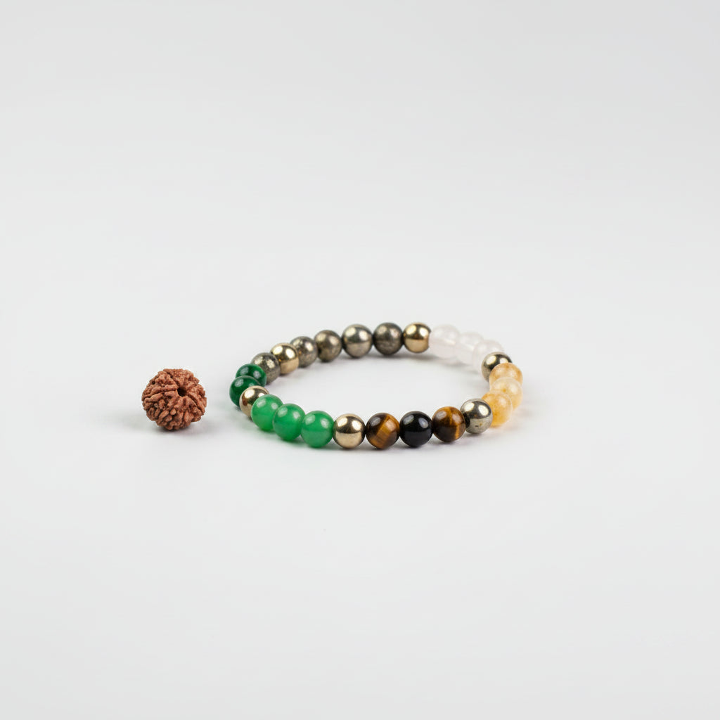 Dhan Yog Bracelet with 7 Mukhi Rudraksha