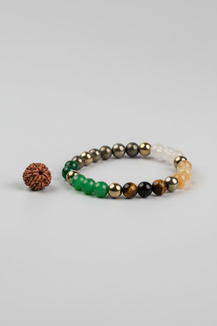 Dhan Yog Bracelet with 7 Mukhi Rudraksha