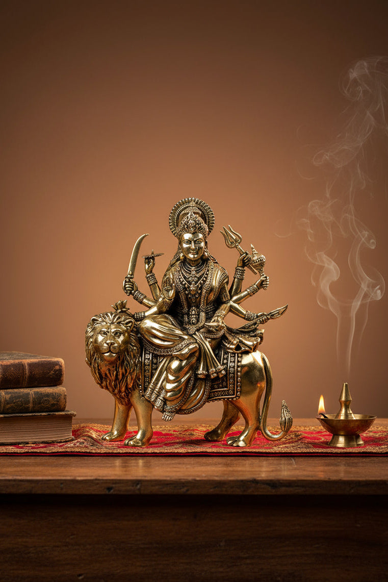 Durga Devi Ashtadhatu Idol 
