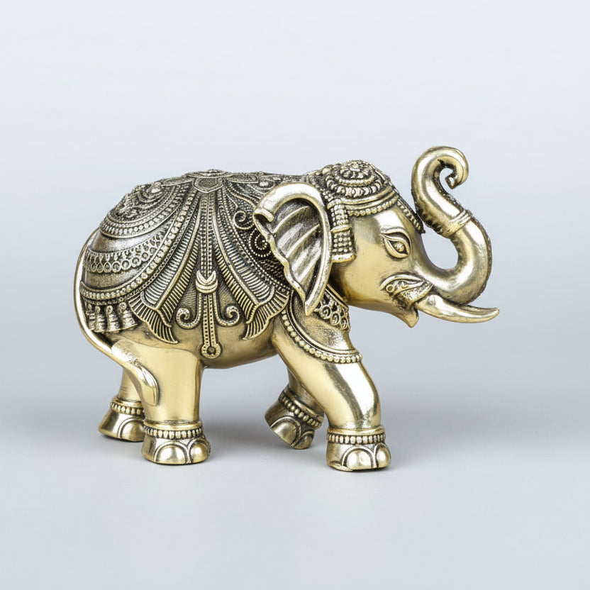 Elephant Gajeshwar Ashtadhatu Idol-Set of 2