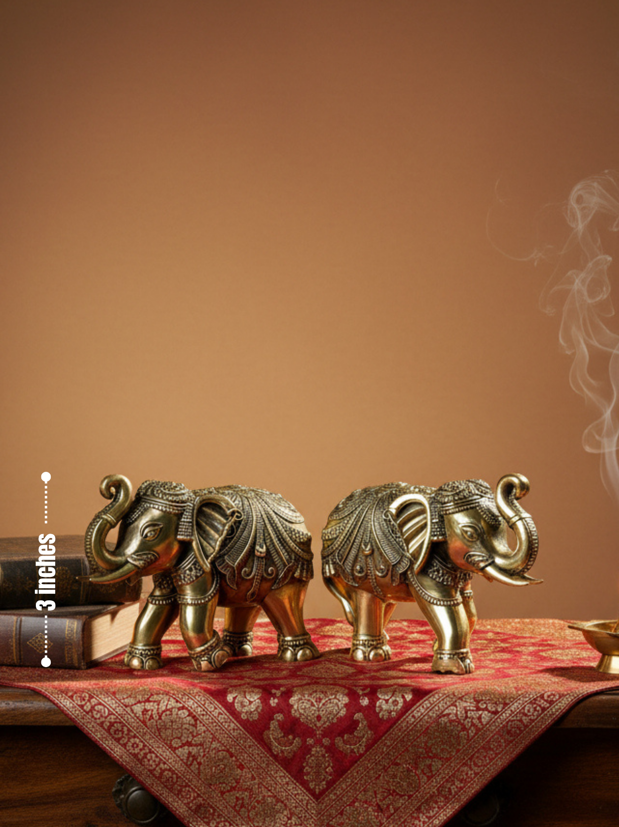 Elephant Gajeshwar Ashtadhatu Idol (Pair of 2)
