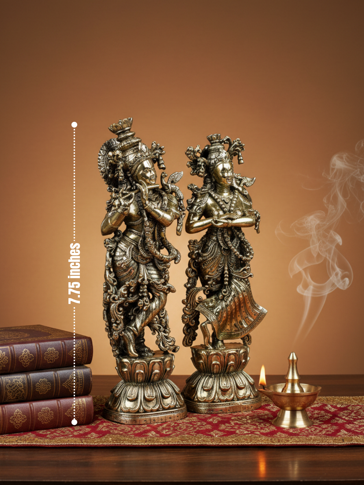Exquisite Radha Krishna Ashtadhatu Idol Set Premium Tall Energised Divine Couple Murti