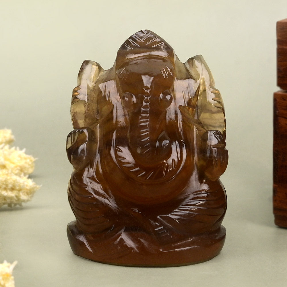 Fluorite Ganesha Idol - 100 gms
