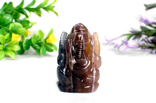 Fluorite Ganesha Idol - 79 gms