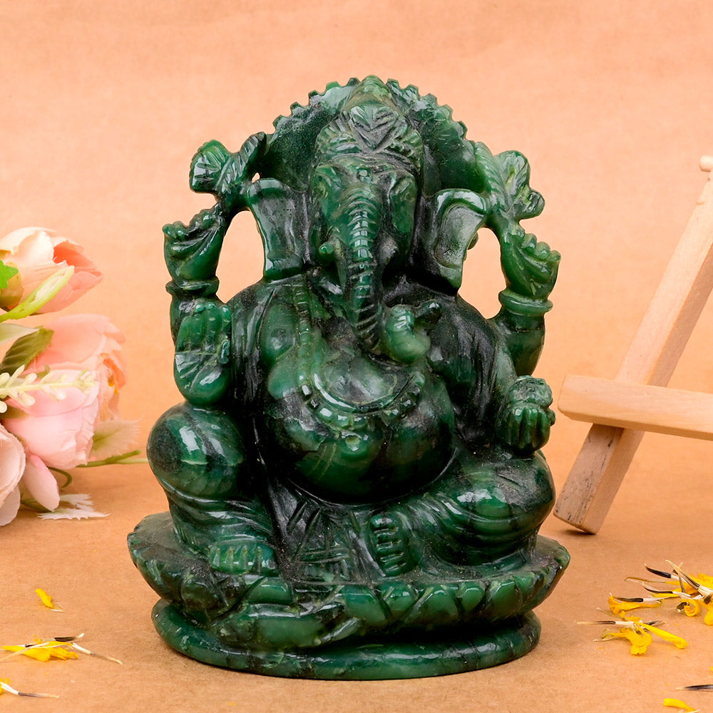 Budd Stone Ganesha Idol - 625 gms
