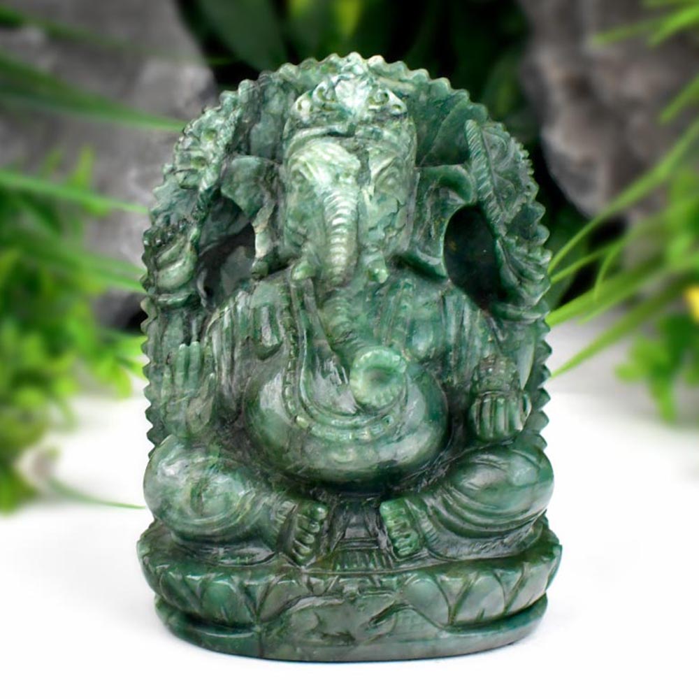 Budd Stone Ganesha Idol - 825 gms
