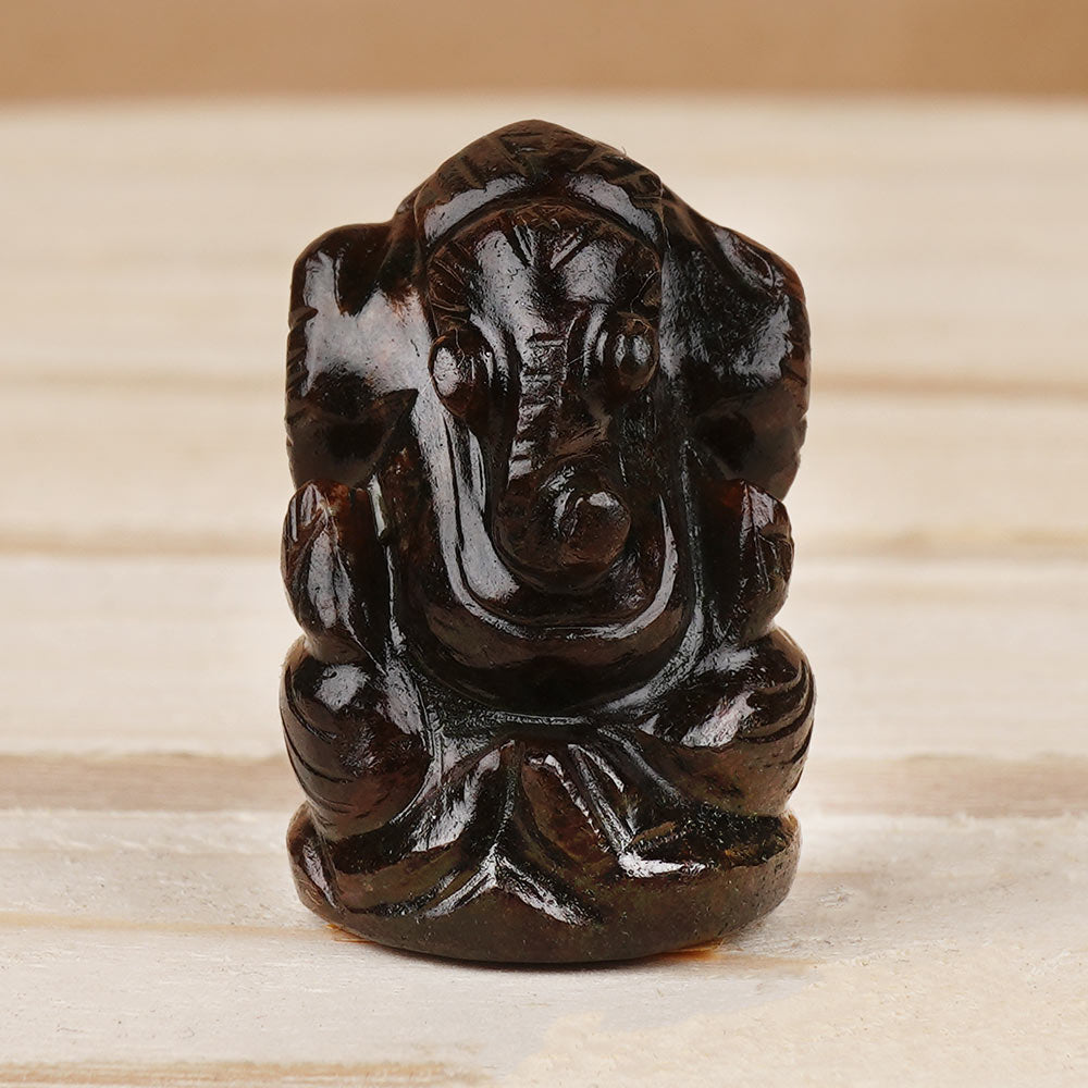 Gomedh Ganesha Idol - 78 Carats