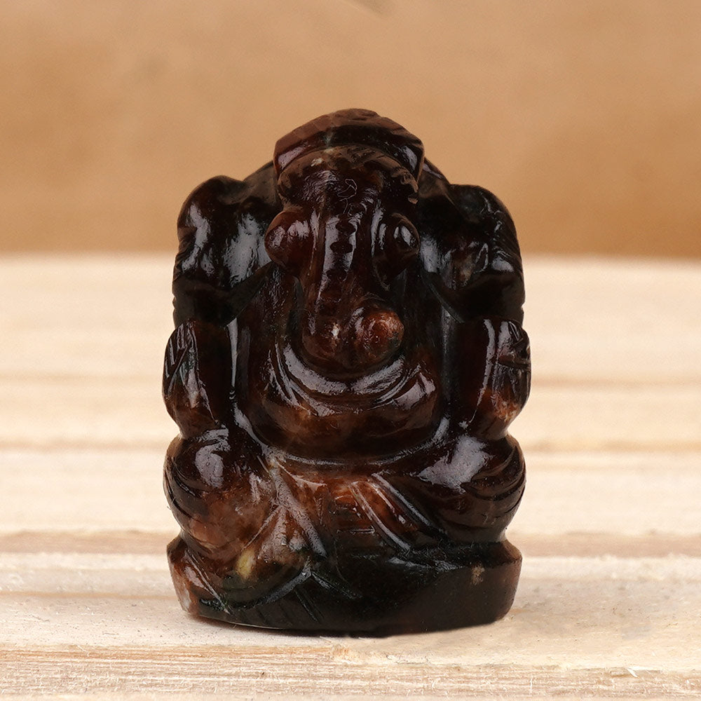 Gomedh Ganesha Idol - 93.40 Carats