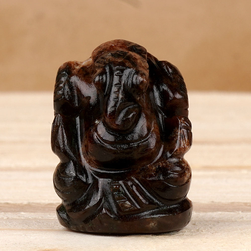 Gomedh Ganesha Idol - 91.60 Carats