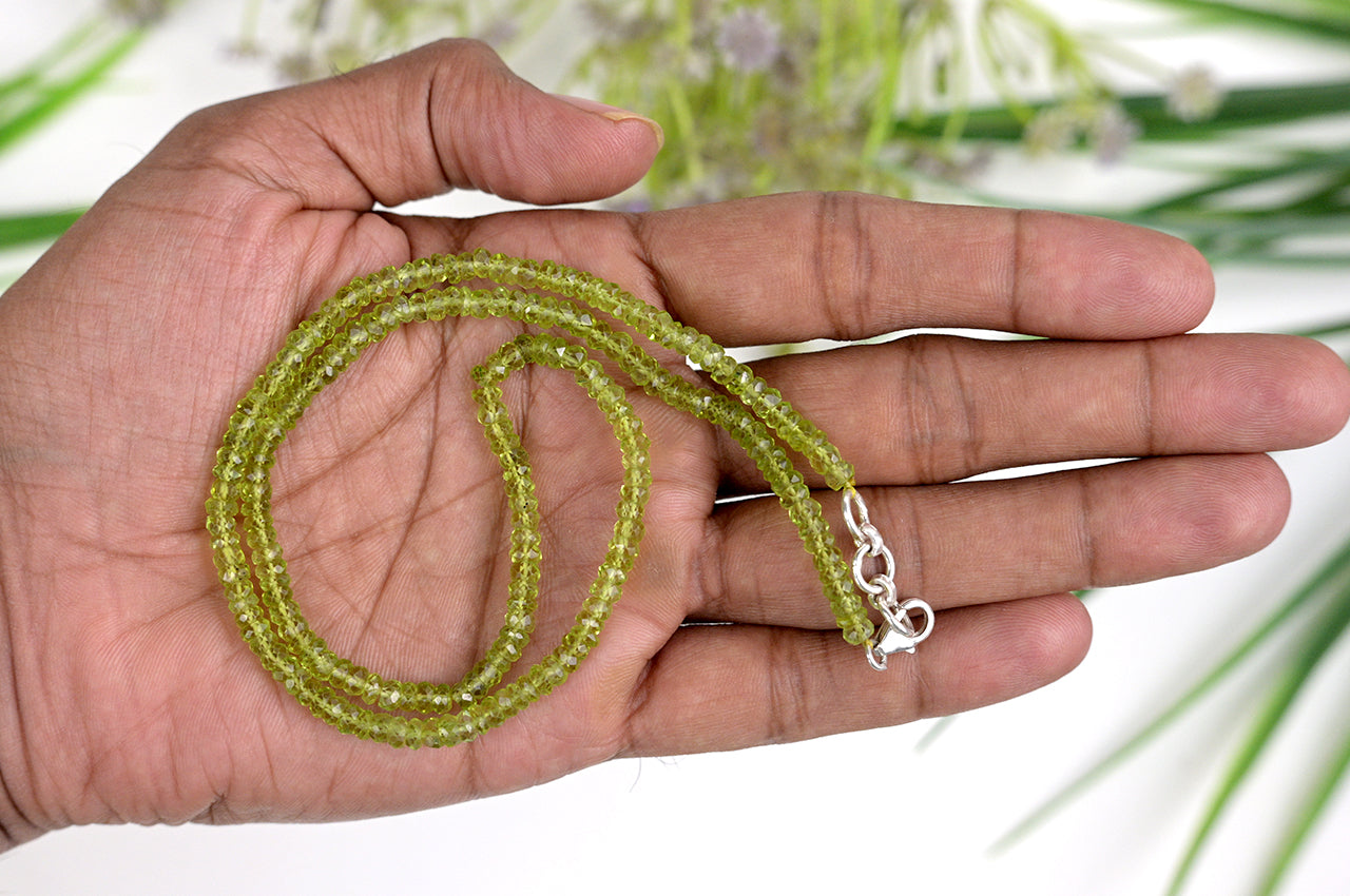 Peridot Faceted Necklace-161.6 Carats