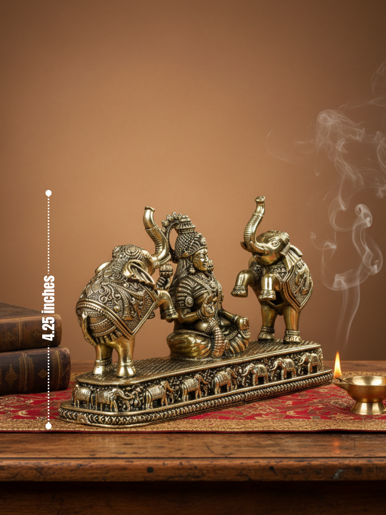Gaj Lakshmi Ashtadhatu Idol Energised Goddess Lakshmi with Elephants Murti